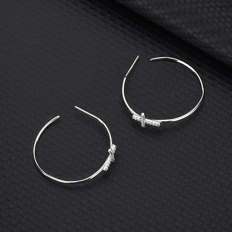 Cross Hoop Earrings - Uniquely You Online - Earrings