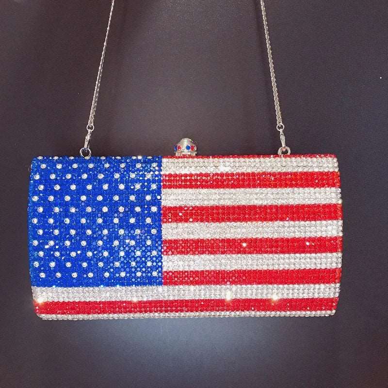 Crystal American Flag Novelty Bag - Uniquely You Online - Clutch