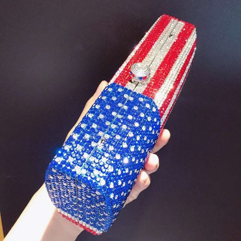 Crystal American Flag Novelty Bag - Uniquely You Online - Clutch