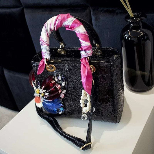 Crystal Butterfly Crocodile Bag - Uniquely You Online - Handbag