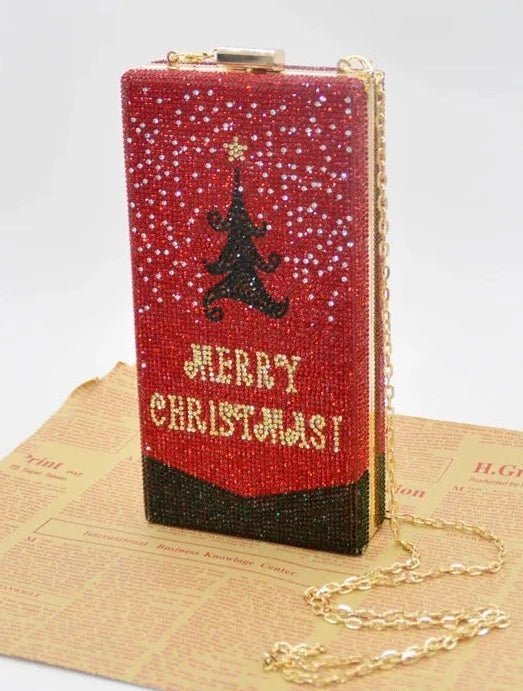 Crystal Christmas Card Novelty Clutch - Uniquely You Online - Clutch
