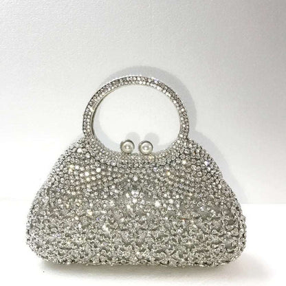 Crystal Flower Pearl Novelty Handbag - Uniquely You Online - Handbag