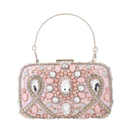 Crystal Gemstone Lux Clutch - Uniquely You Online - Handbag