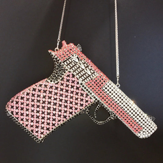 Crystal Gun Shaped Novelty Clutch - Uniquely You Online - Clutch