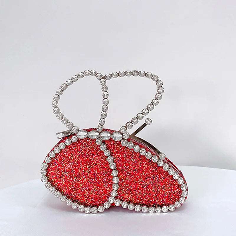 Crystal Handle Butterfly Clutches 2 - Uniquely You Online - Clutch