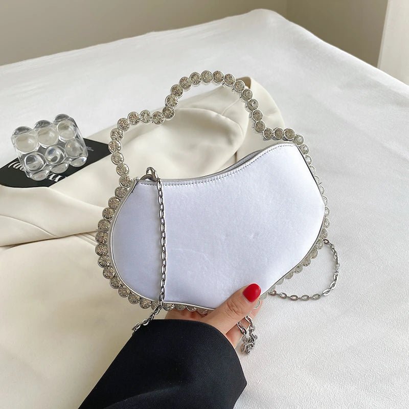 Crystal Handle Cloud Bag - Uniquely You Online - Handbag