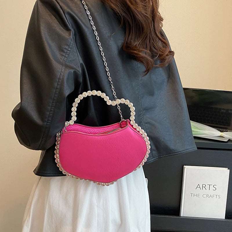 Crystal Handle Cloud Bag - Uniquely You Online - Handbag