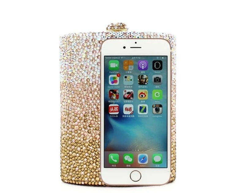 Crystal Hip Flask Shaped Novelty Bag - Uniquely You Online - Clutch