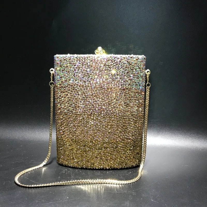 Crystal Hip Flask Shaped Novelty Bag - Uniquely You Online - Clutch