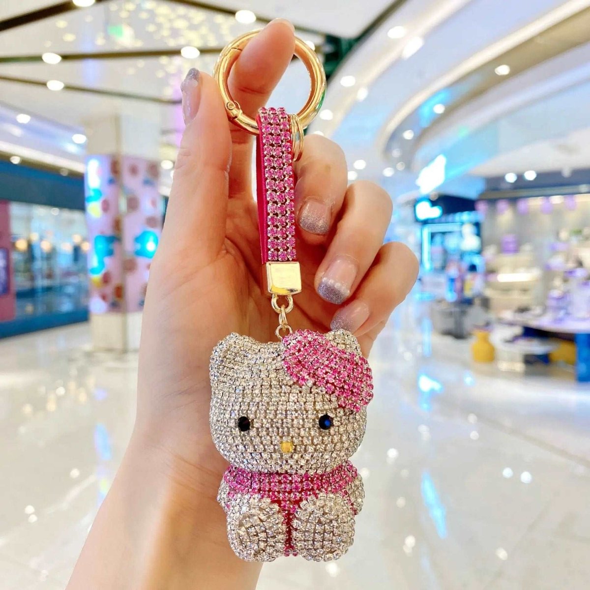 Crystal Kitty Doll Bag Charm - Uniquely You Online - Bag Charm