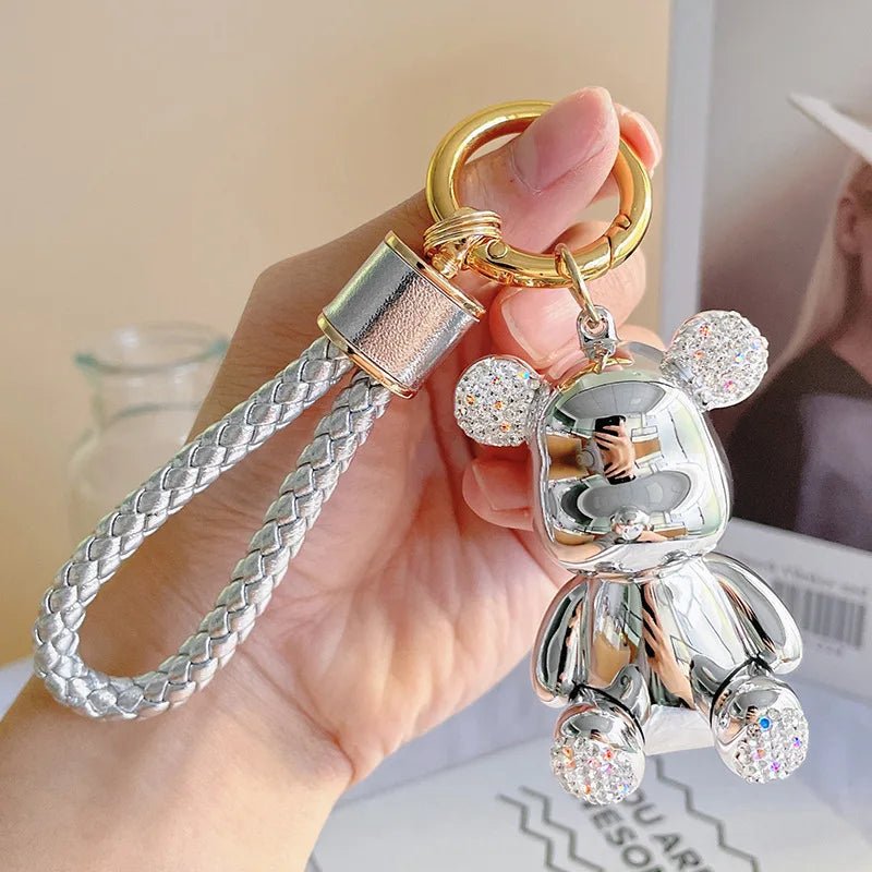 Crystal Leather Bear Bag Charm - Uniquely You Online - Bag Charm