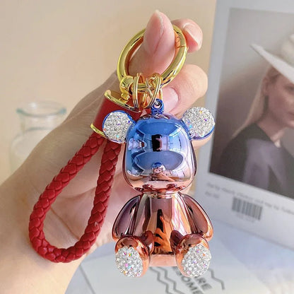 Crystal Leather Bear Bag Charm - Uniquely You Online - Bag Charm