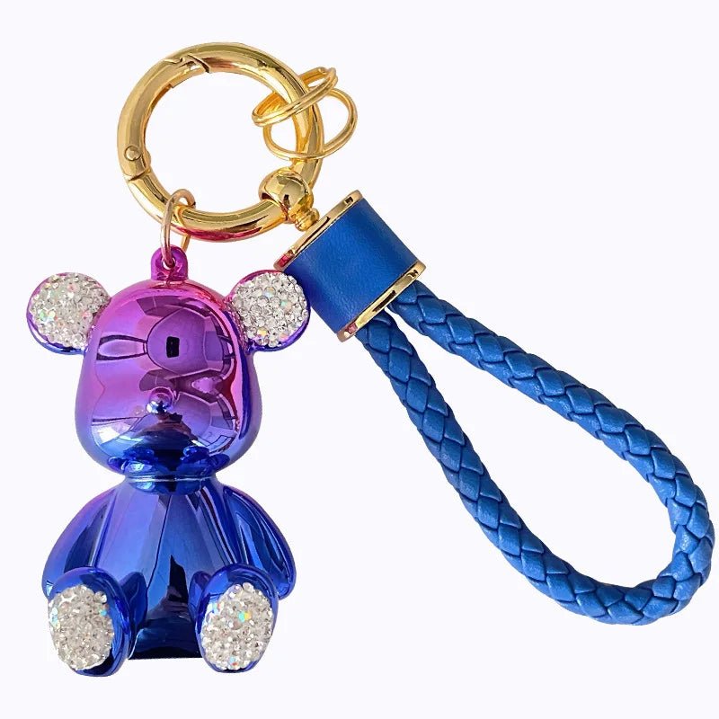 Crystal Leather Bear Bag Charm - Uniquely You Online - Bag Charm