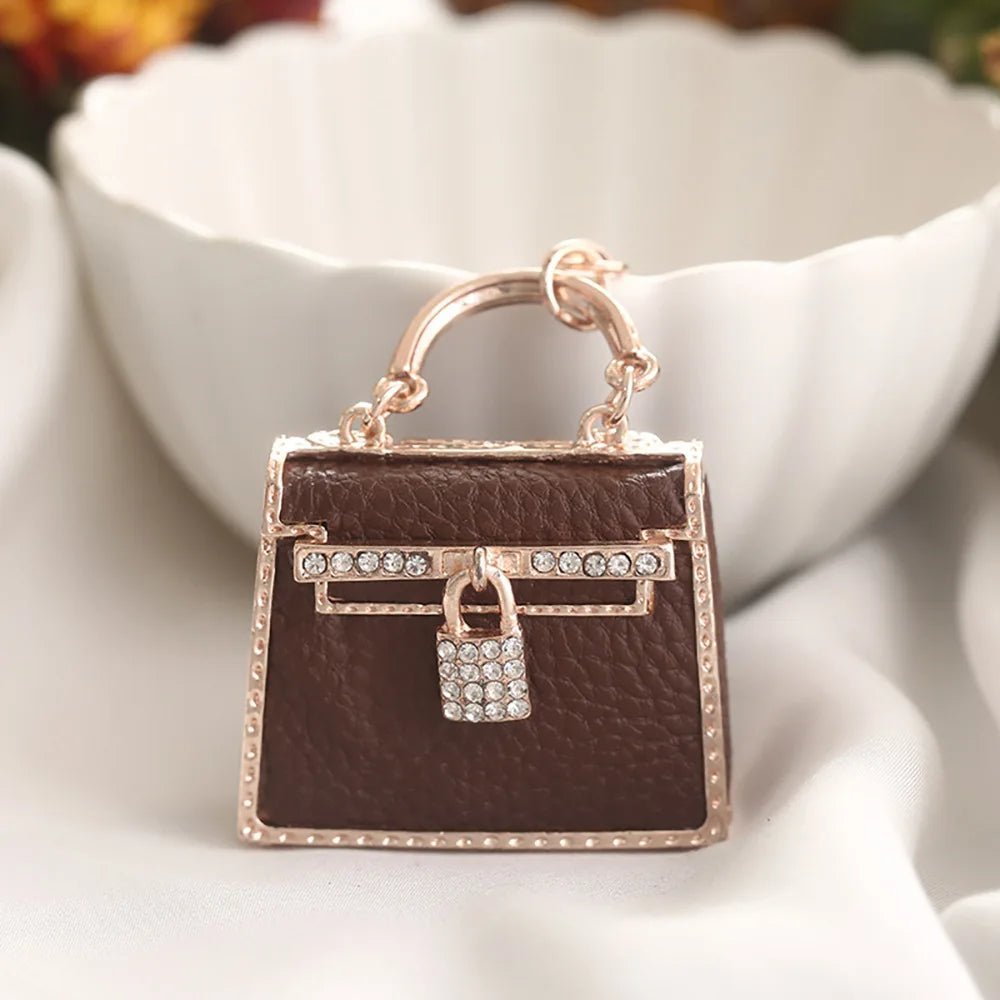 Crystal Leather Handbag Bag Charm - Uniquely You Online - Bag Charm