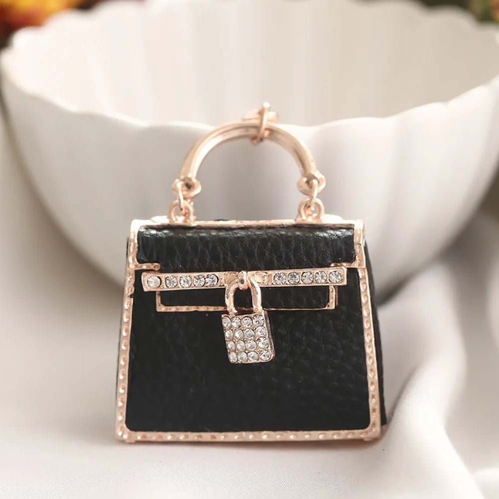 Crystal Leather Handbag Bag Charm - Uniquely You Online - Bag Charm