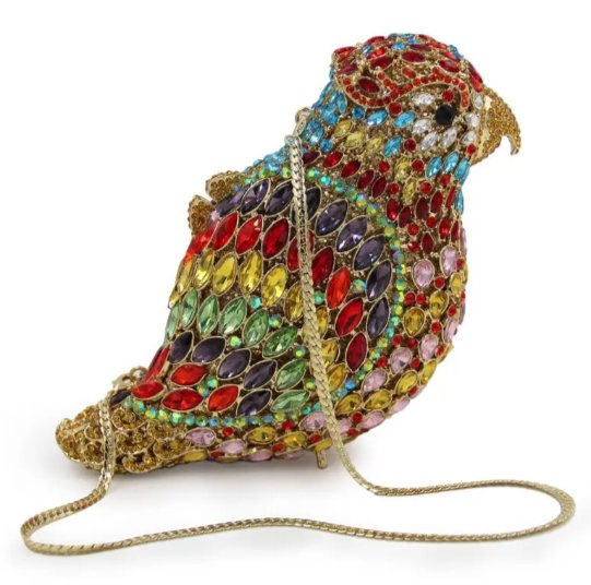 Crystal Parrot Novelty Clutch - Uniquely You Online - Clutch