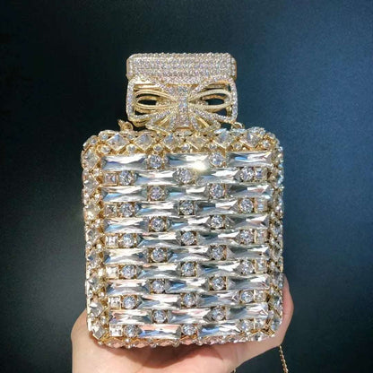 Crystal Perfume-Shaped Novelty Bag - Uniquely You Online - Clutch