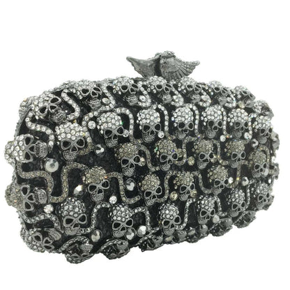 Crystal Skull Mosaic Novelty Clutch - Uniquely You Online - Clutch