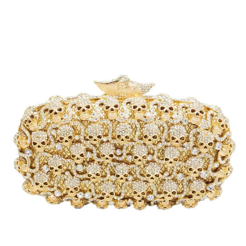 Crystal Skull Mosaic Novelty Clutch - Uniquely You Online - Clutch