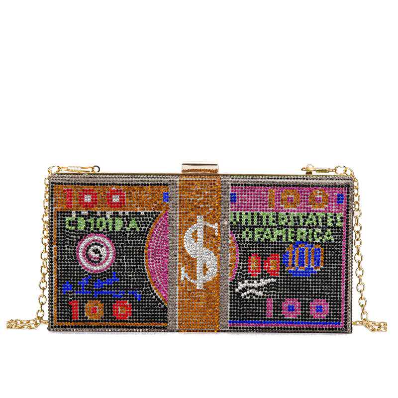 Crystal Square Money Bag - Uniquely You Online - Clutch