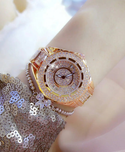 Crystal Stainless Steel Quartz Watch - Uniquely You Online - Watch