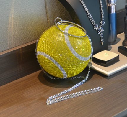 Crystal Tennis Ball Novelty Bag - Uniquely You Online - Clutch