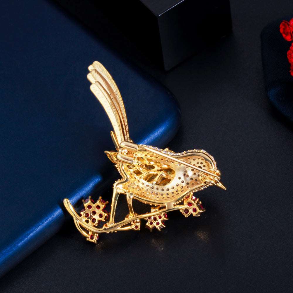 Crystal Yellow Bird Brooch - Uniquely You Online - Brooch