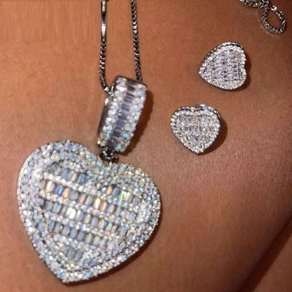 Custom Locket Heart Medallion Set and Separates - Uniquely You Online - Necklace and Earrings