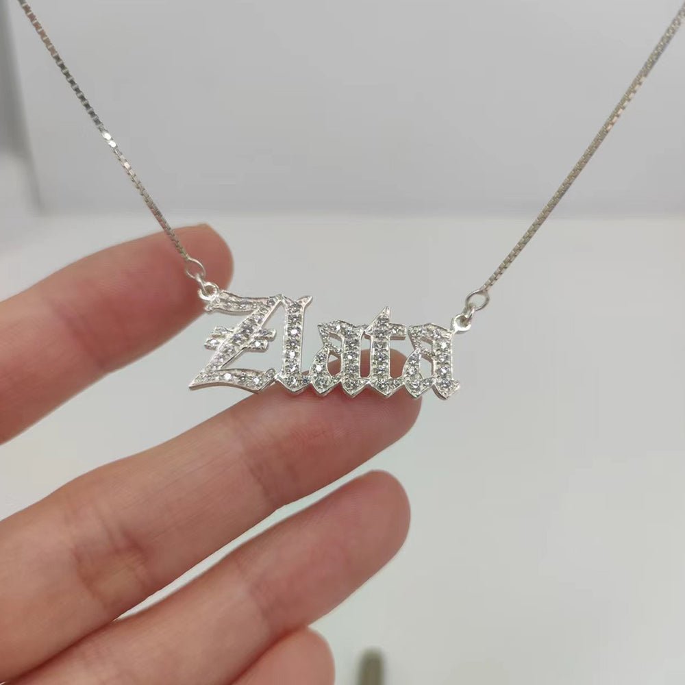 Custom Name Moissanite Necklace - Uniquely You Online - Necklace