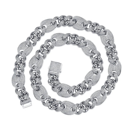 CZ 3-1 Pig Nose Cuban Link Chain - Uniquely You Online - Chain