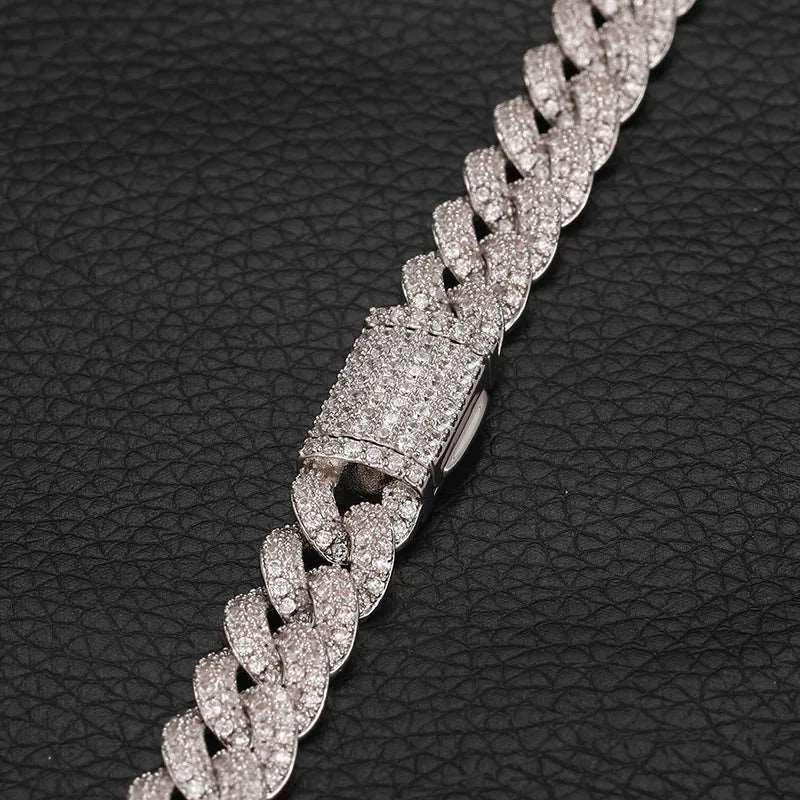 CZ 8MM Micro Pave Cuban Link Chain and Bracelet - Uniquely You Online - Chain and Bracelet