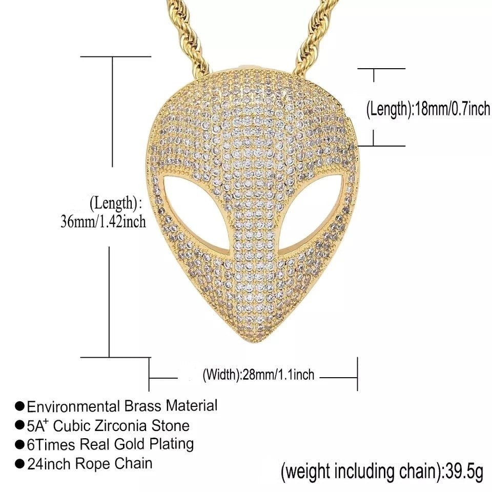 CZ Alien Pendant with Necklace - Uniquely You Online - Pendant with Necklace