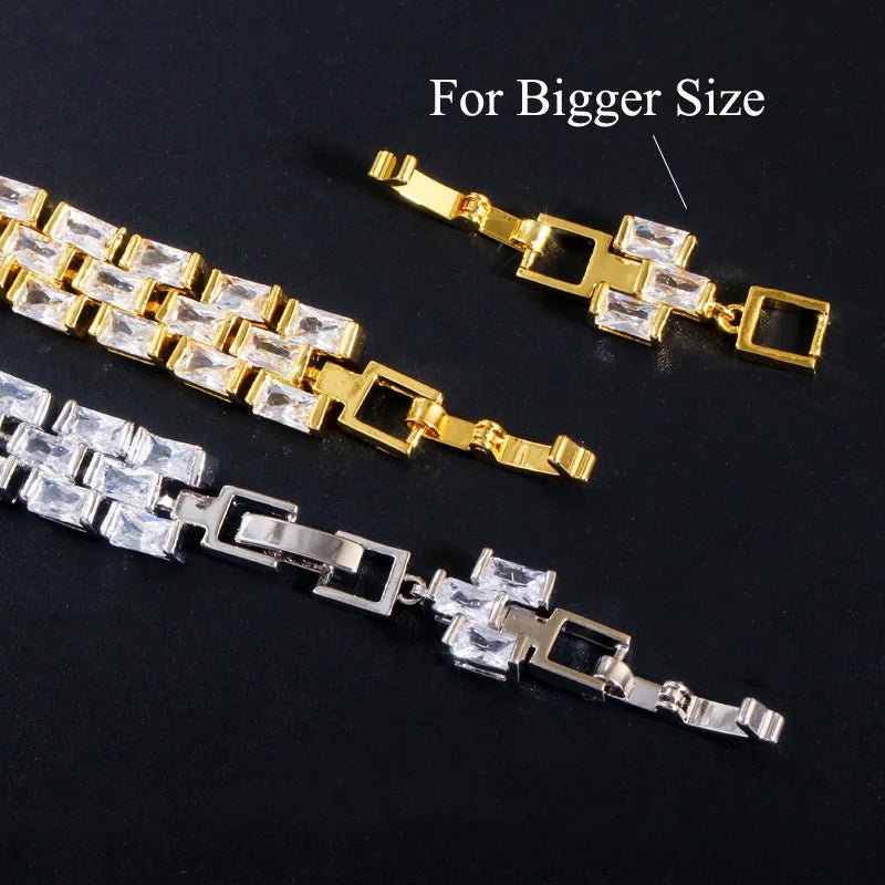 CZ Baguette Chain Link Bracelet - Uniquely You Online - Bracelet