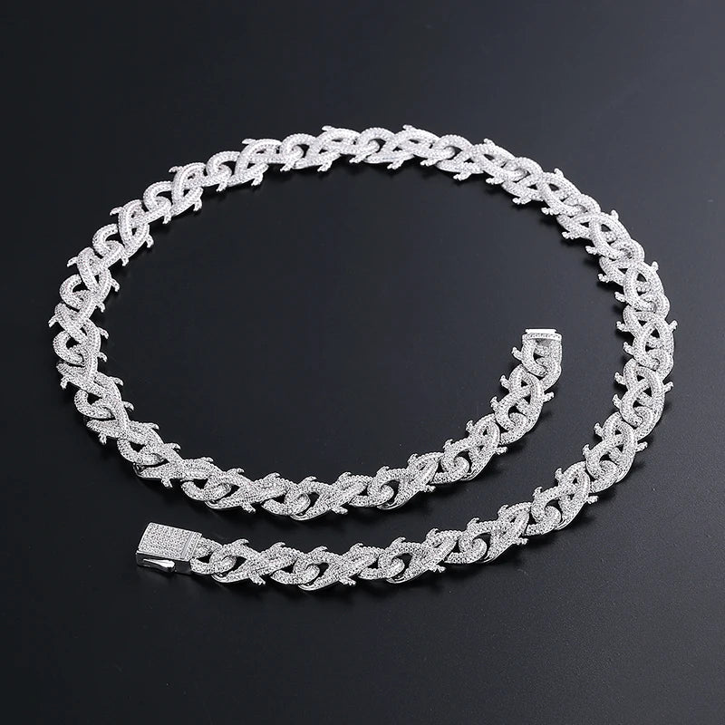 CZ Barbed Spike Link Chain - Uniquely You Online - Chains