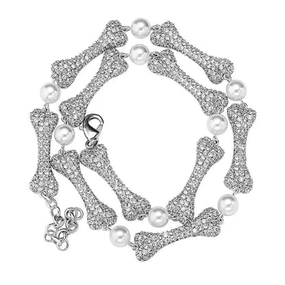 CZ Bone and Pearl Chain and Bracelet - Uniquely You Online - Chain and Bracelet