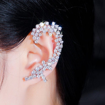 CZ Cluster Climber Ear Cuff and Stud - Uniquely You Online - Ear Cuff