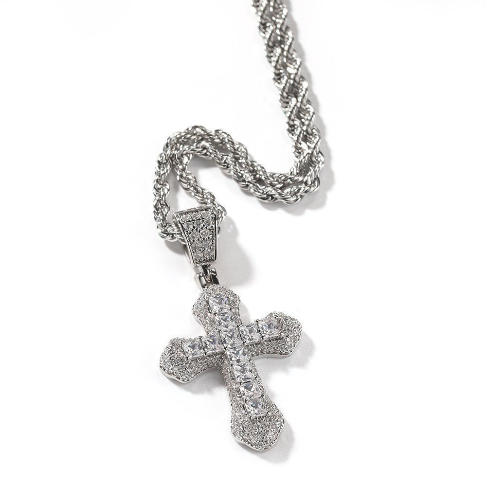 CZ Colored Cross Pendant with Chain - Uniquely You Online - Pendant with Necklace