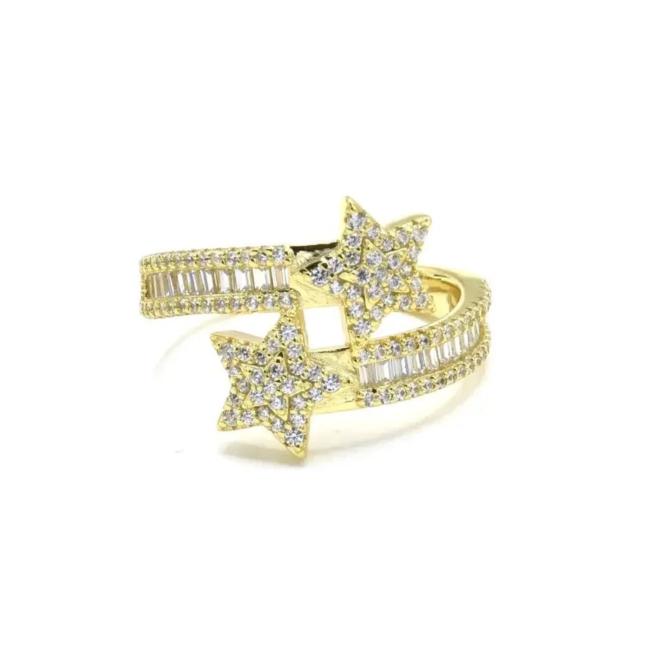 CZ Double Five Star Ring - Uniquely You Online - Ring