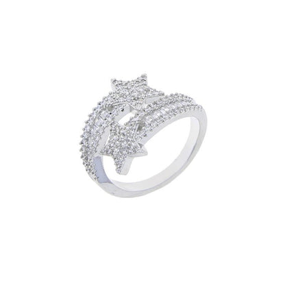 CZ Double Five Star Ring - Uniquely You Online - Ring