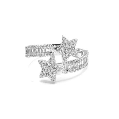 CZ Double Five Star Ring - Uniquely You Online - Ring