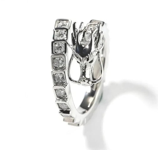 CZ Dragon Adjustable Wrap Ring - Uniquely You Online - Ring
