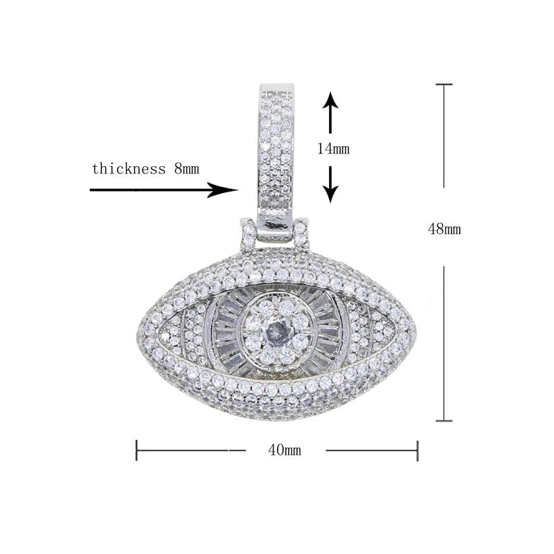 CZ Evil Eye Pendant and Necklace - Uniquely You Online - Pendant and Necklace