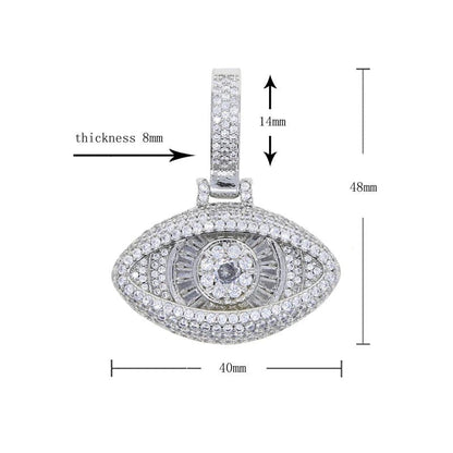 CZ Evil Eye Pendant and Necklace - Uniquely You Online - Pendant and Necklace