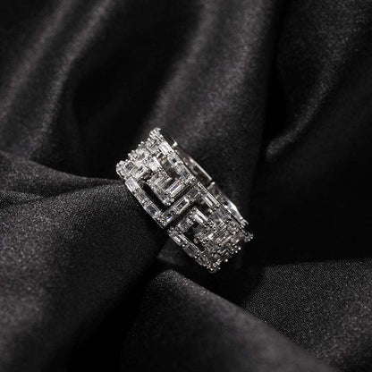 CZ Geometric Baguette Ring - Uniquely You Online - Ring