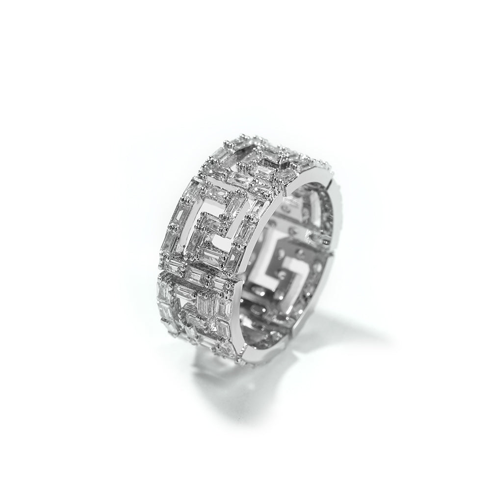 CZ Geometric Baguette Ring - Uniquely You Online - Ring