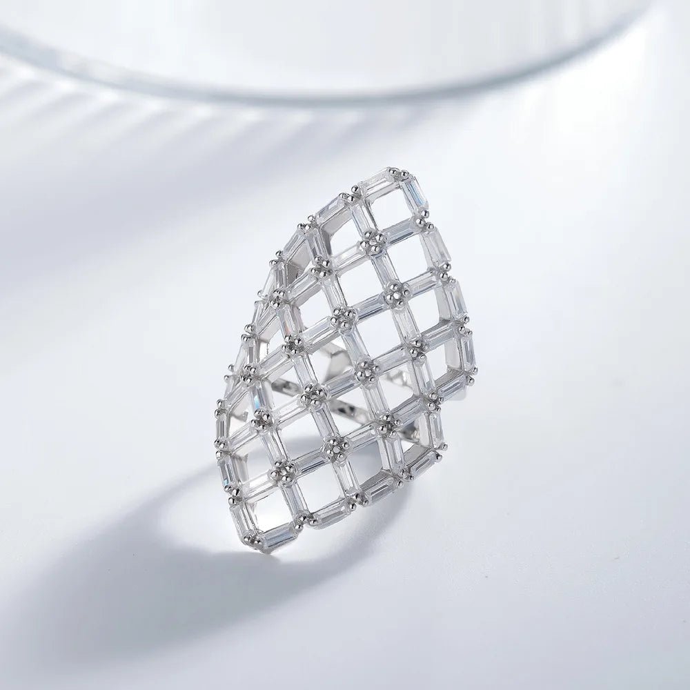 CZ Geometric Hollow Ring - Uniquely You Online - Ring