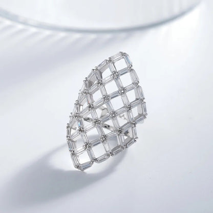 CZ Geometric Hollow Ring - Uniquely You Online - Ring