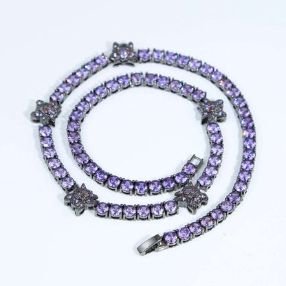 CZ Ghost Charm Tennis Necklace - Uniquely You Online - Necklace