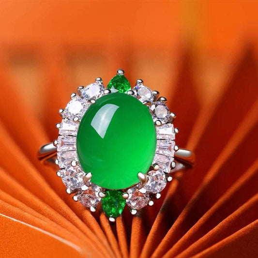 CZ Green Chalcedony Ring - Uniquely You Online - Ring