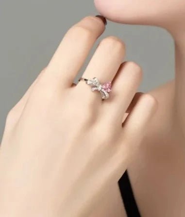 CZ Heart Bow Ring - Uniquely You Online - Ring